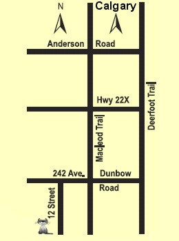 Simplified map of Cross Creek Cattery location